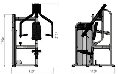 Exigo Incline Chest Press 100Kg, 125Kg or 150Kg weight stack